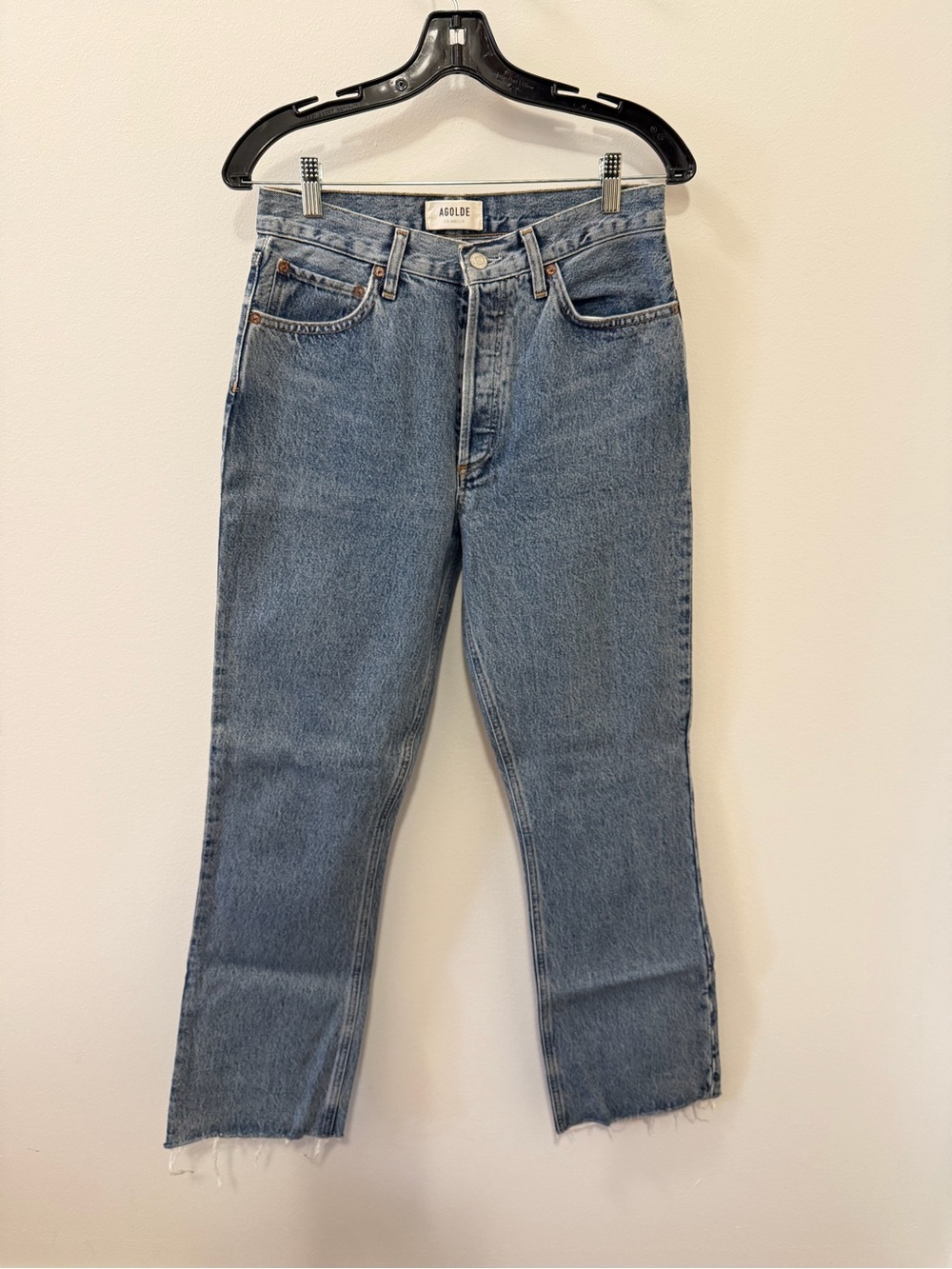 Agolde Relaxed Boot Washed Blue Straight-Leg Jeans